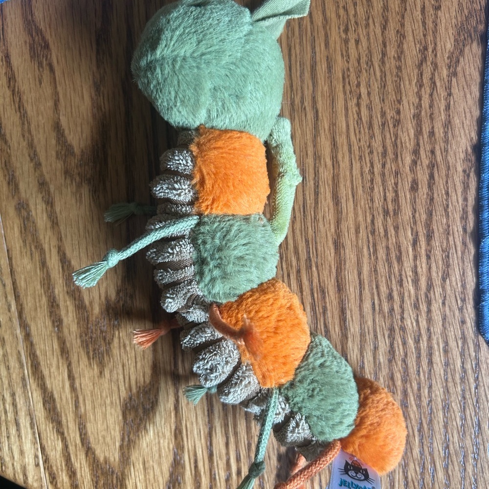 Jellycat Green and Orange Caterpillar Toy Christopher